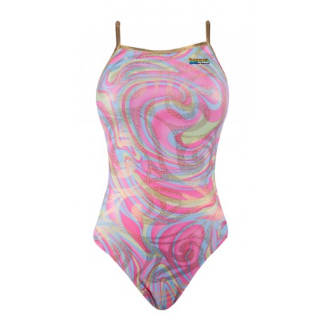 Youth Groovy Shine Wing Back Swimsuit