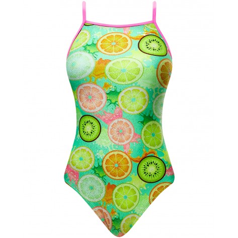 Girls’ Coolada Foil Funnies Flutterback Swimsuit  color